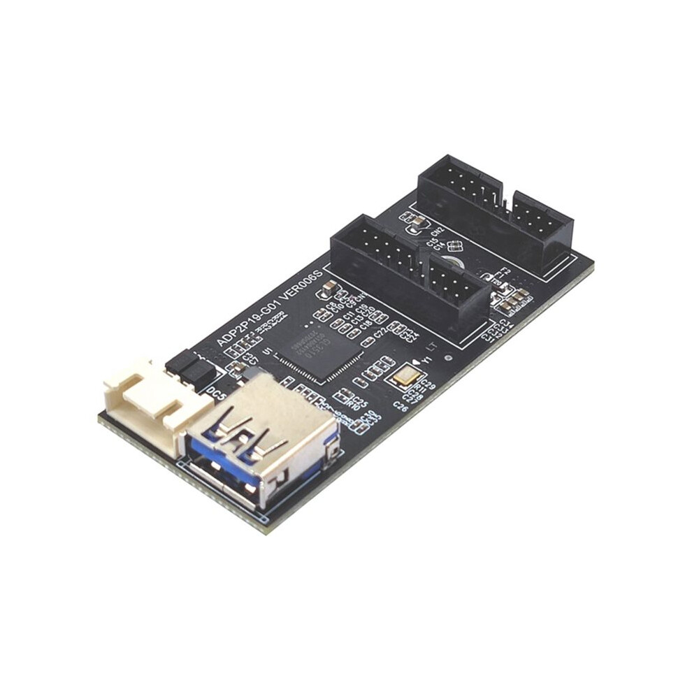 19Pin Usb 3.0 To Dual 19Pin Motherboard Splitter Adapter With Usb 3.2 Gen1 Hub 19Pin To Dual 19Pin Extension Card 6033948016875
