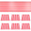 6 Pieces Striped Table Runner Wedding Polyester Table Decor Red White Striped Design Tablecloth Decor 12 x 108 Inch 1