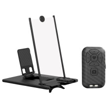 Loupe D'Écran 12 Pouces avec Télécommande , Amplificateur 3D HD pour Téléphone, Écran de Projection pour Films, Jeux Vidéo et Smartphones