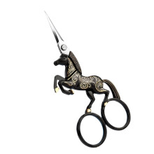 Antique Fabric Shears Small Stainless Steel Scissors with-Black