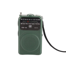 W-215 UKW/MW-Vollbandradio mit 3,5-mm-Klinkenanschluss und -Taschenlampe für Notbeleuchtung im Freien C