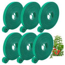 Fita para Plantas, 6 Rolos de Fita de Jardim de 196 Pés, Abraçadeiras Torcidas para Plantas de 1/2 Polegada, Suportes para Plantas, Abraçadeiras de