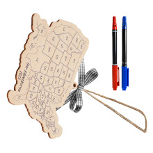 Wooden Travel Map Wall Hanging DIY Adventure Display For House