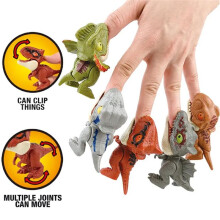 Dinosaur Toys Finger Biting Action Dinosaur Figures Toy Sets Finger for Boys Kids Birthday Gift Cake Toppers