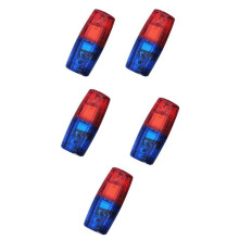 Luce di Emergenza A LED Rossa e Blu, Lampeggiante, Ricaricabile Tramite USB, con Clip per Spalla, Lanterna di Segnalazione di Sicurezza per La Polizia
