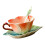 Delicate Hand Painted Coffee Cup And Saucers Set Durable-Clivia 1