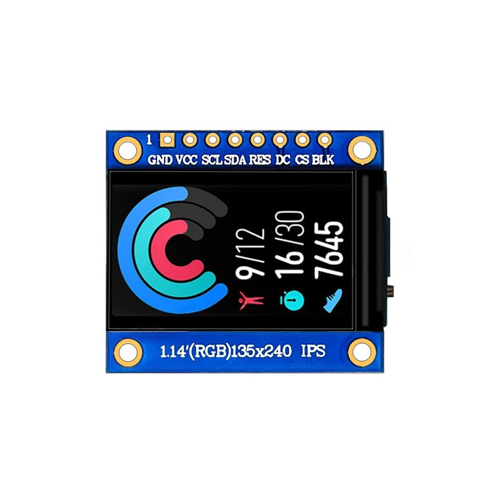 1.14-Inch Ips Tft Display Module Lcd Screen, Resolution 135X240, St7789 Driver Spi Interface, High-Definition Oled. 6033107975104