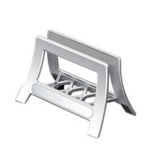 Supporto Verticale per Laptop Supporto Universale da Tavolo Dock per Laptop Supporto per Tablet Pieghevole Argento