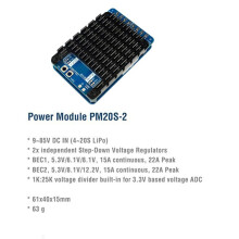 For MATEK POWER MODULE PM20S-2 2x Independent Step-Down Voltage Regulators 9V-85V for FPV Drone