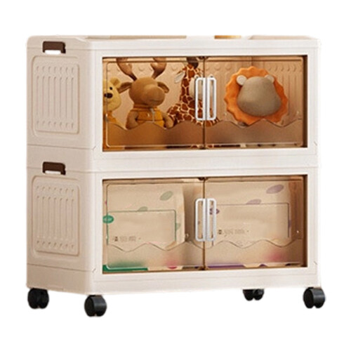 Hard Polypropylene Storage Bin Featuring Double Lid System-1 2