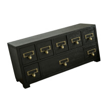 Multipurpose 7 Compartment Wooden Organizers Drawer Set-Black