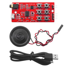 Module Vocal MP3 YX5200-24SS avec Lecteur de Carte TF, Haut-Parleur et Port Micro-USB UART pour Projets pour  et pour Raspberry Pi (Kit DIY)