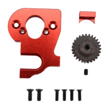 RC Car Motor Mount Holder with Motor Gear for  144001 124019 124018 RC Spare Parts Upgrade Accessories,Red