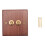 Retro American Industrial Style Light  Socket, Solid Wood Brass Toggle  Plate(2 Open) 1