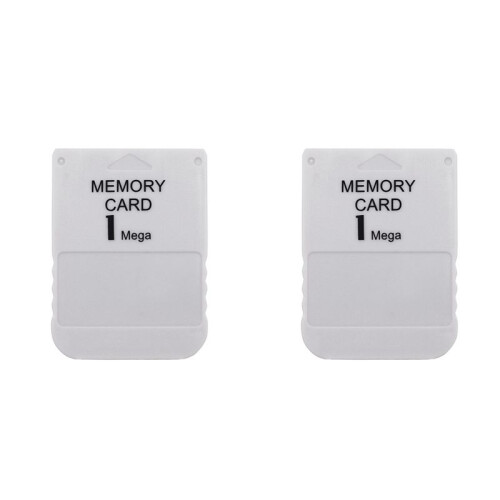 2X for 1 Mega Memory Card for PS1 PS One for  1 Game Console Save Game Data Saving Progress 1MB Memory Card