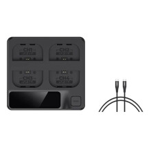 Battery Charger for  LP-E6 Battery 4-Slot Fast Charger Real- Power Detection for   5D Mark II R5 R6 R7