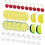 Decorative Plastic Fruit Slices Lemon Cherries Artificial Fruits 1