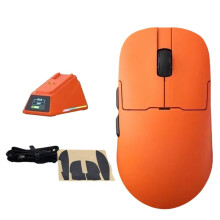 Ajazz AJ159 APEX Mouse Wireless Tri-Mode  2.4G 8KHZ 42000DPI Basso Dela Laptop Office Gamer PC Gaming Mouse Arancione