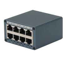 Size Industrial DIN-Rail 10/100/1000M 8 RJ45 Gigabit Ethernet