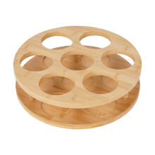 Elegant Wood Coffee Display Holds Several Bottles Without leaning