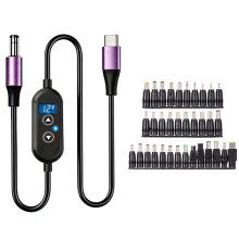 6-Speed Adjustable Type C Boost Cable 140W Booster Cable with 8/34 Connectors for Voltages 5V/9V/12V/15V/20V/28V A