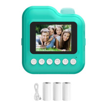 Kids Instant Printer Camera Jongens Meisjes Cadeau Kinderen Digitale Videocamera Foto Thremal Printing Camera Blauw