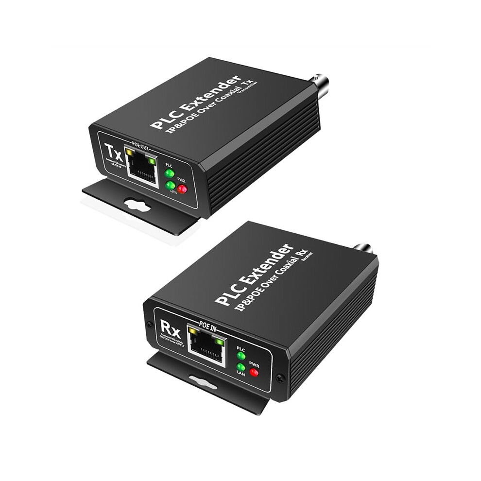 Poe&Ip Over Coax Converter Poe Over Coax Extender Eoc Power & Data Transmission Over Rg59 Coaxial Without Power Adapter Black 6032884545692