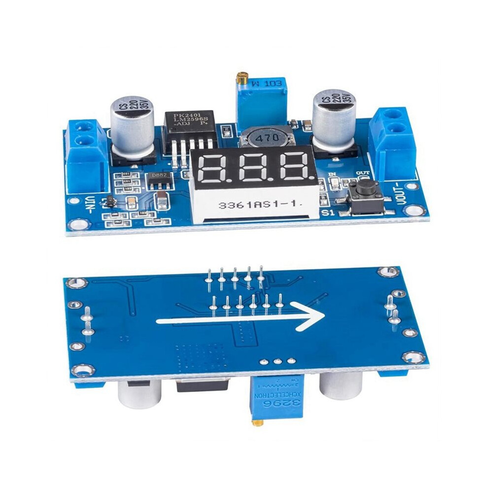 2Pcs Lm2596 Buck Converter High Efficiency - Converter Voltage Regulator 4.0-40V To 1.25-35V Adjustable Output 4713840296637