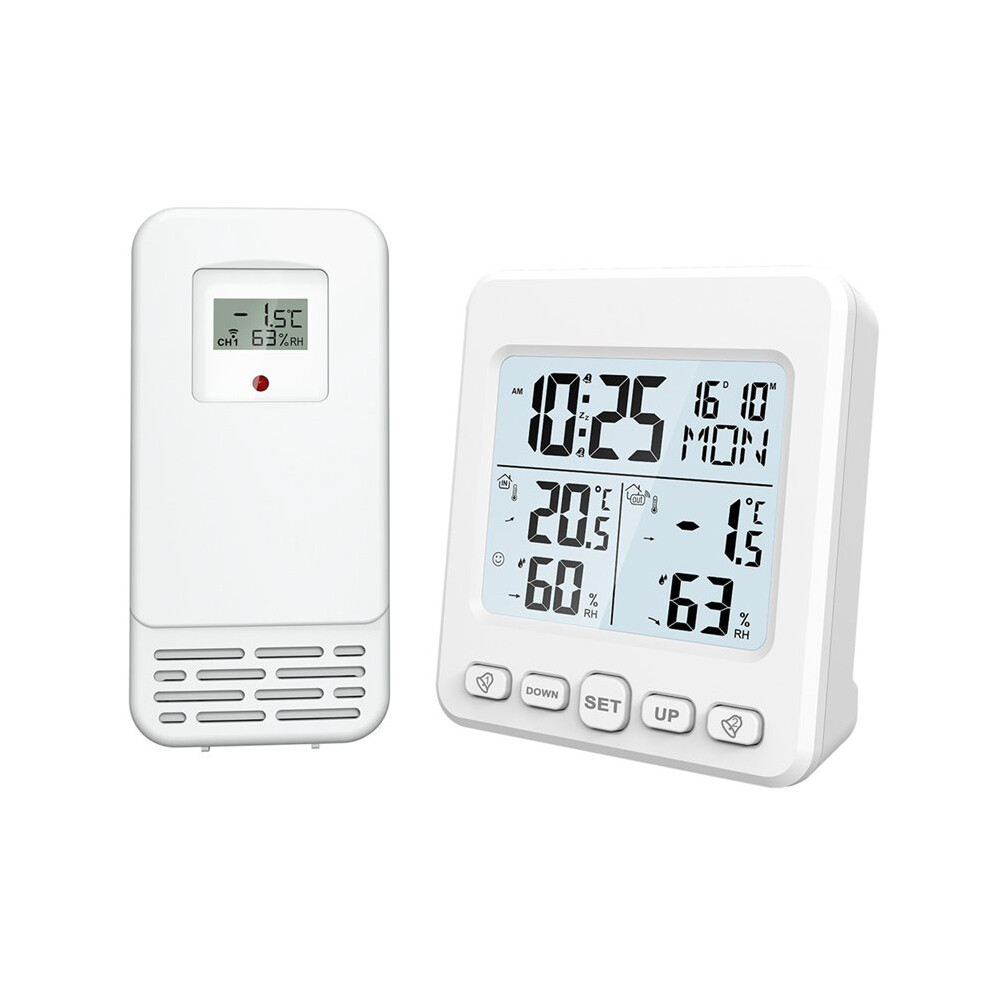 Photos - Other Electrical Equipment Zandona Indoor Outdoor Electronic Temperature Humidity Meter with Sensor Calendar Backlight Wireless Long-Distance Transmission 