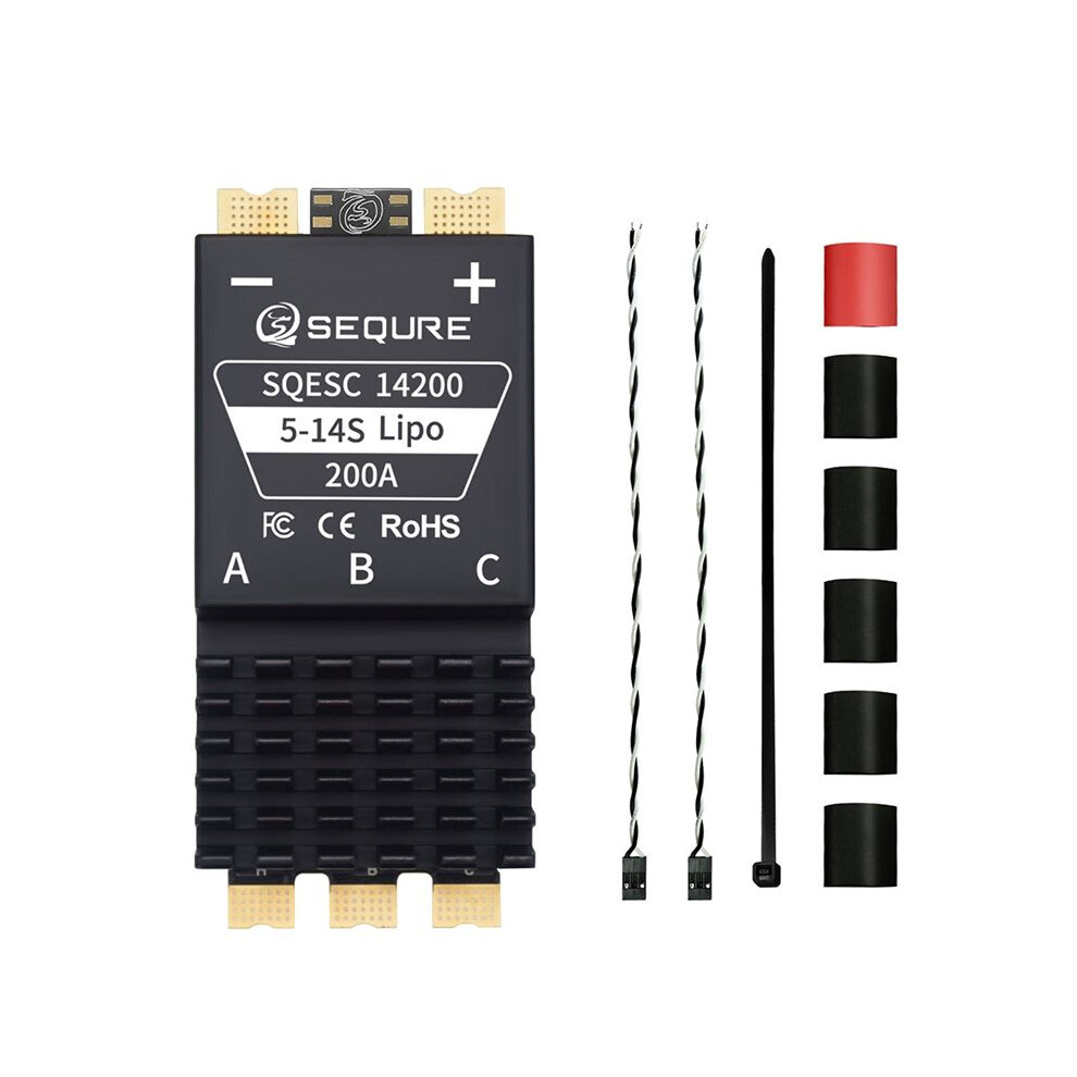 Sequre 14200 Brushless Esc 200A 5-14S Lipo Power Supply For Multi-Rotor Drones Cars Escape32 4714250199303