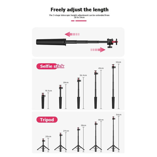 Extendable Tripod Stand for Live Streaming and Vlogging Portable  Desktop Extension Tripod