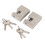 2-Pack Gate Padlock with 6 Keys 1
