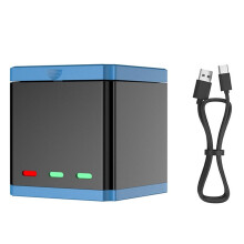 Sheingka voor  Hero 11 10 Actiecamera Batterijoplaaddoos Batterijlader Opbergkofferset,B