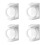 4Pcs Curtain Rod Holder Clamp Hooks Self Adhesive Clothes Rail Bracket 360 Rotation Triangle Ring Adjustable Hooks 1