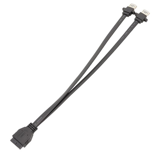 Mainboard Usb3.0 Panel Cable Front 19Pin to Two Port A Female Data Cable Shielded USB Extension Cable