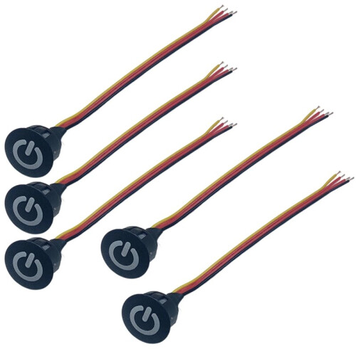 5Pack Dimmable Touch Sensor Button  Home  Controller for DC3.7-24V Closet Corridor LED Strip Light  16T 1