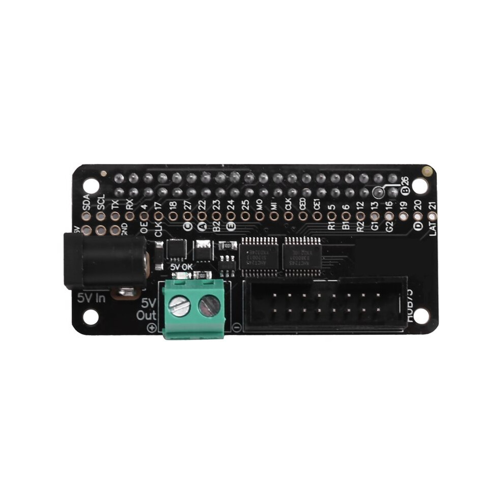 3211 Rgb Matrix Bonnet For Raspberry Pi, 64X32 32X32 Led Panel Driver Hat, For Raspberry Pi 4B 3B+ Zero Black 4713102285768