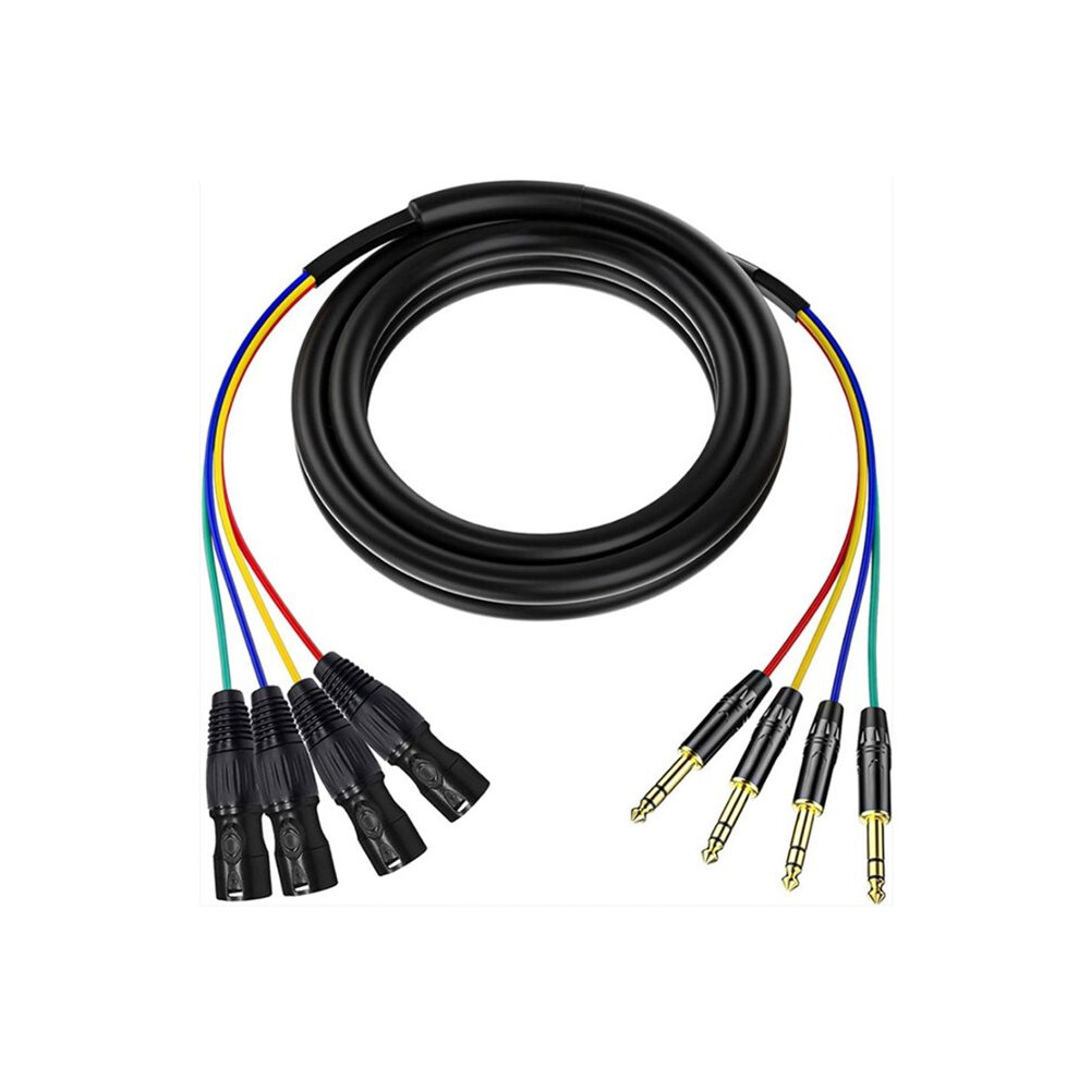 1 Pcs 4 Channel Xlr Female To 1/4 Cables 1M 6.35Mm Trs To Xlr Microphone Cable Stereo Audio Balanced 4711854077457