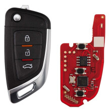 Pour Clé de Voiture Universelle pour Xhorse XKKF05EN/XKKF02EN à 3 Boutons pour Outil de Clé VVDI