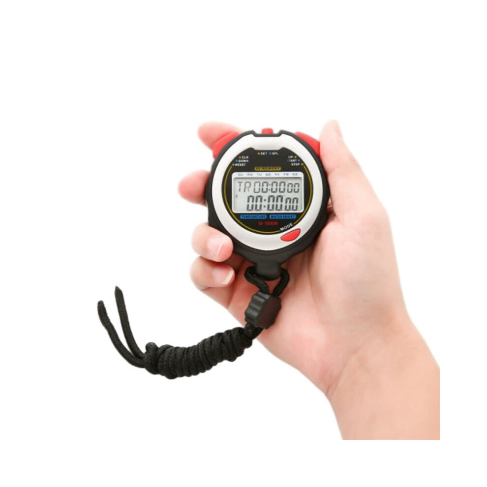 Waterproof Stopwatch Chronograph Alarm//Date/Week Double Row Digital Display Countdown Timer For Sport Match 4712812053940
