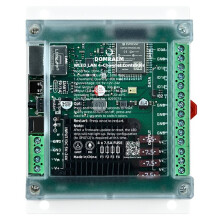 DOMRAEM 4CH ESP32 Ethernet DIN-Rail WLED-Controller 30A WiFi-Muzieksynchronisatie DC5-24V Adresseerbare WS281X RGBIC LED-Strip