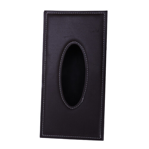 Portable Leather Rectangular Tissue Cover Box Holders Case Pumping Paper Hotel Home Car Gift Brown 2