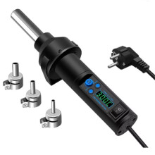 8032S Heat Gun Electrical Digital Display Temperature Adjustable Hair Dryer Hot Air Gun for Soldering EU PLUG