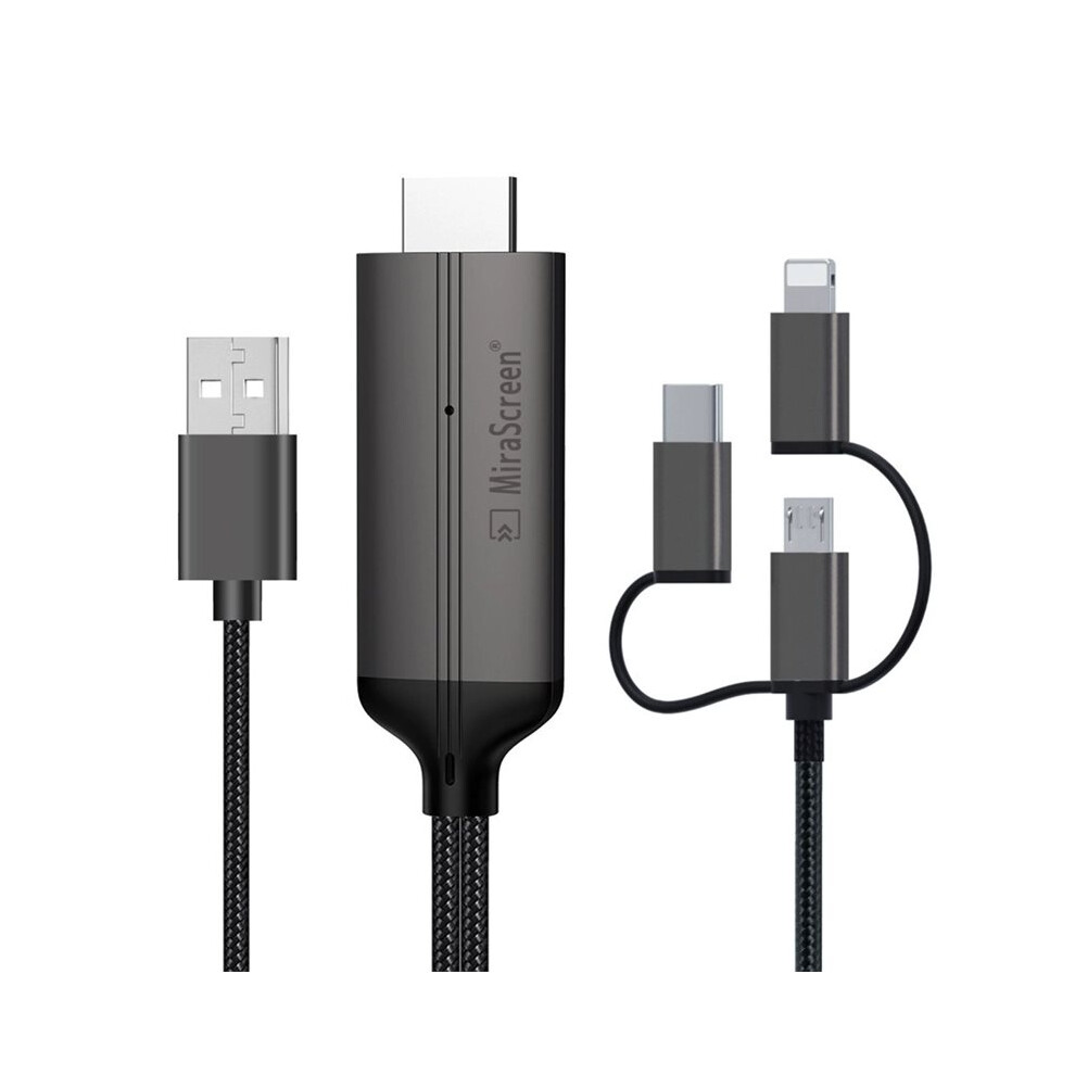 Saudism Mirascreen Ld36 Wire Hd Streaming Display Tv Stick Dongle Usb 3 In 1 Plug Mirroring Screen For Andriod Hdtv