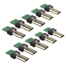 10 Pack USB Connector for S2/S3 MULTI Micro Camera Data 15 Pin USB PCB Connector Flat Micro USB Plug Adapter