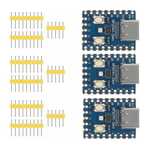 3PCS Piece Set of RP2040 Zero Boards RP2040 Zero Microcontroller Development Board Compatible Rasp Berry Pi Ar Duino