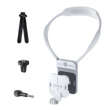AMAGISN Invisible Magnetic Neck Mount Anti-Slip Anti-Shake Horizontal Vertical  for    Action Camera White