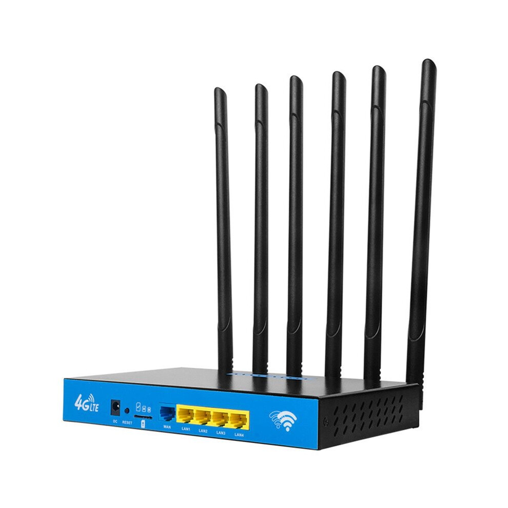 Photos - Router Wifi 4G  SIM Card Mesh 1750Mbps Dual-Band 4 Gigabit LAN 6 Antenna WiFi  Supports 32 Devices for European