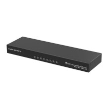 Universeller Externer KVM- mit 8 USB 2.0-Anschlüssen, Manuellem Umschalter, Unterstützung für 1920 X 1440 VGA-Splitter-Adapter, EU-Stecker