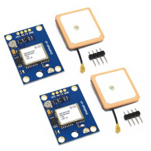 2 St GY-NEO-6MV2 NEO-6M GPS-Modul Flygkontrollmodul med Flygkontroll EEPROM MWC APM2.5 Keramisk Antenn